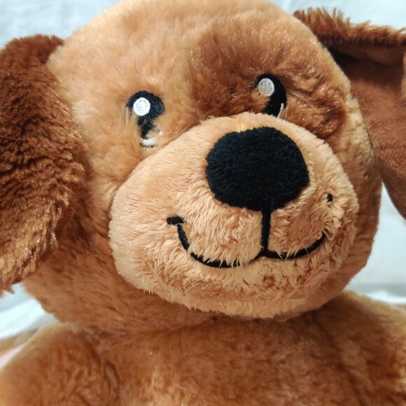 Build A Bear BAB Light Brown Puppy Dog Plush Stuffed Animal Smiley Face 16" Toy - Picture 3 of 7